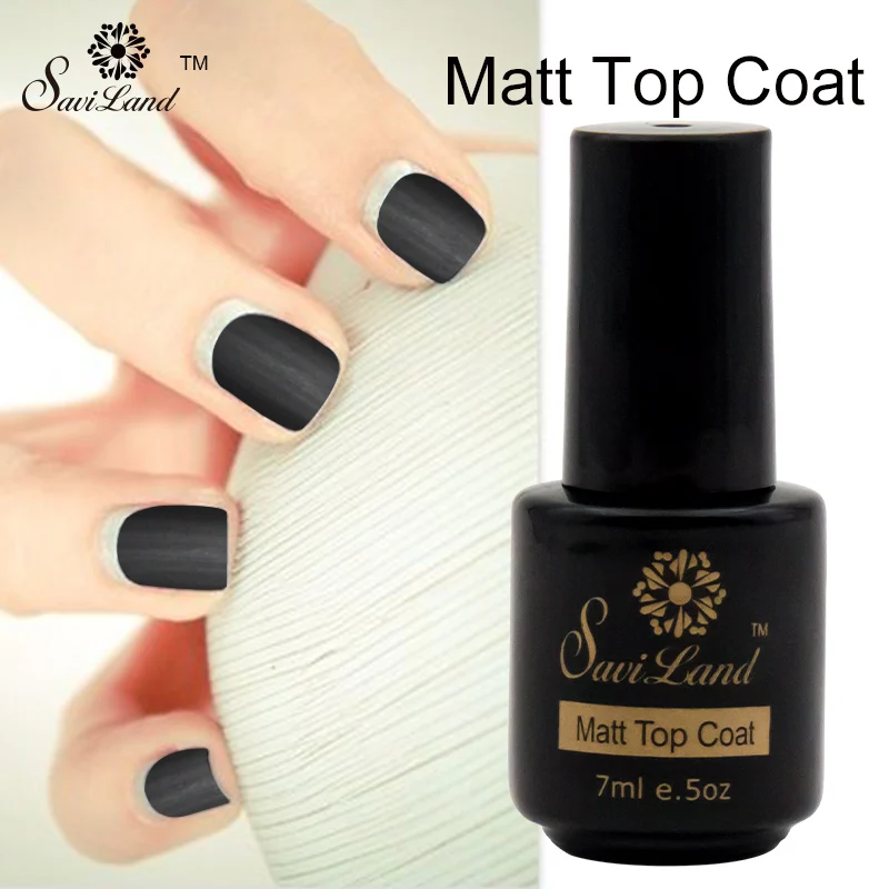 

Saviland 1pcs Matt Matte Top Coat UV LED Nail Gel Polish Transparent Matte UV Gel Lacquer Nail Art Tips Dull Finish