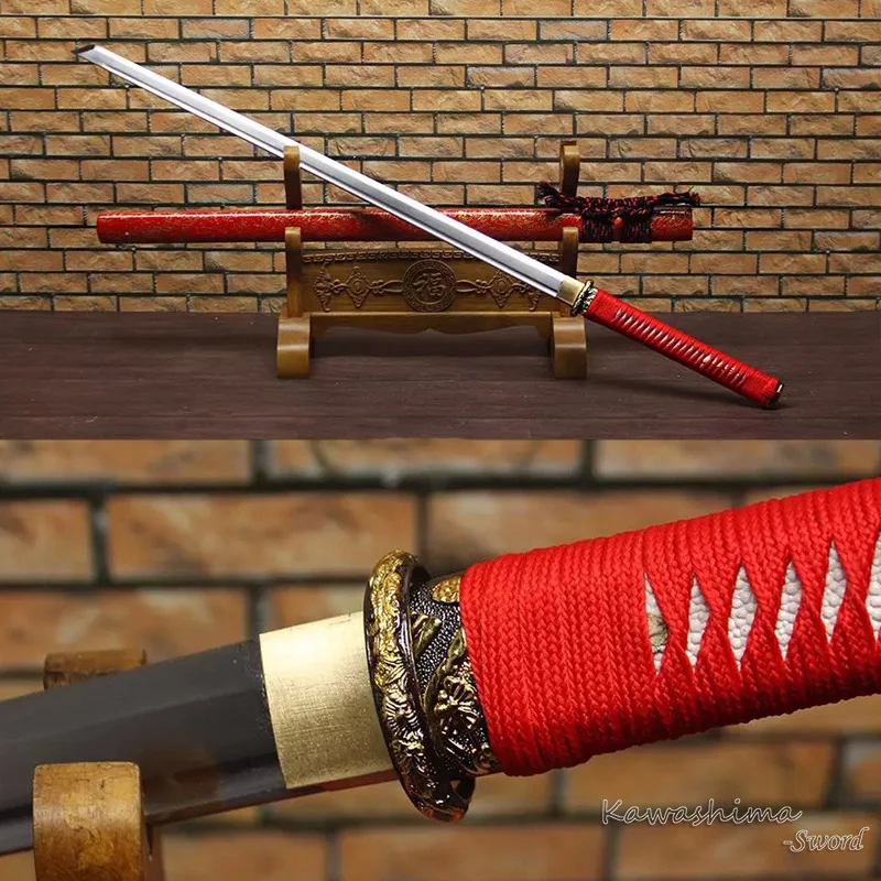 30'' red lacquered katana wood saya sheath for japanese katana samurai sword 