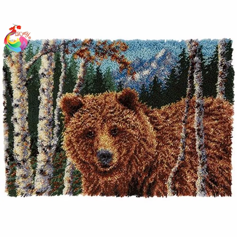 Коврик сделай сам Kit рукоделие крюк с защелкой ковер комплект незавершенной