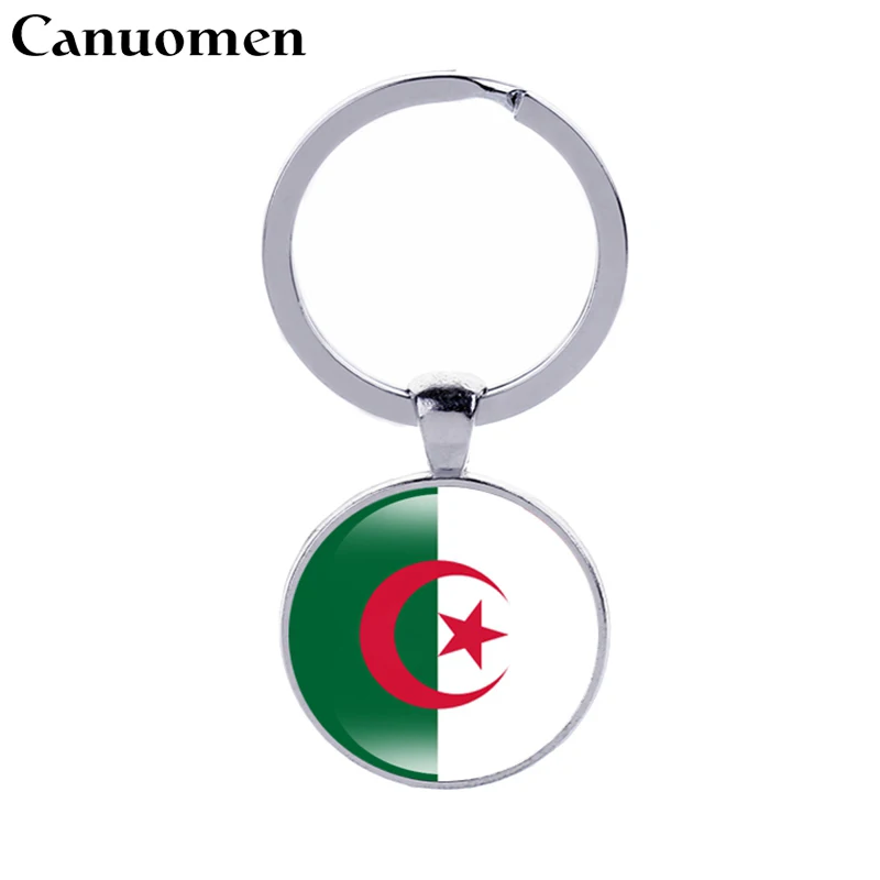 

Canuomen Algeria Flag Keychain Egypt Ethiopia Angola Benin Botswana Burkina Faso Burundi GEQ Flags Keyrings Women Gift Jewelry