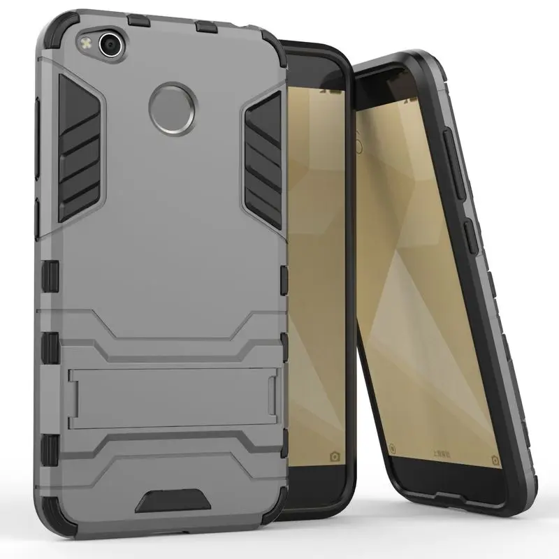 For Redmi 4X Case Hybrid 2 in 1 Anti knock Kickstand