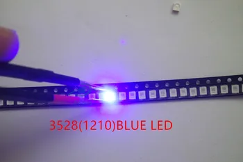 

500pcs/lot 1210 3528 SMD LED Ultra Bright Blue Light Diode 470-475NM 3.0-3.6V Chip led lamp high lighting