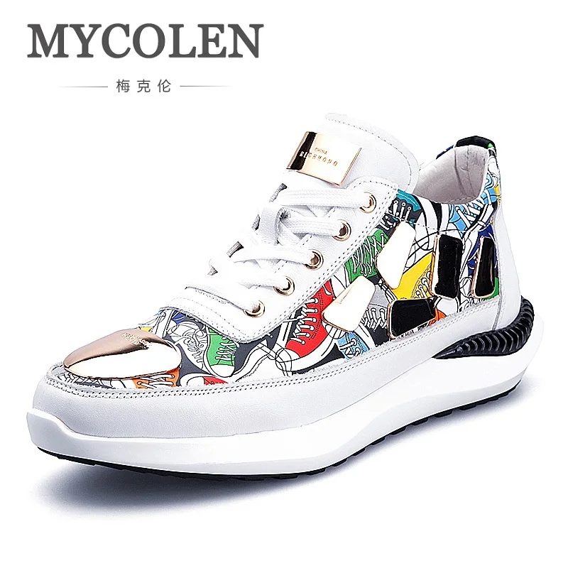 

MYCOLEN 2018 New Men Casual Shoes Fashion High Quality Shoes Man Flats Shoes Fashion Lace-Up Shoes Chaussure Homme De Marque