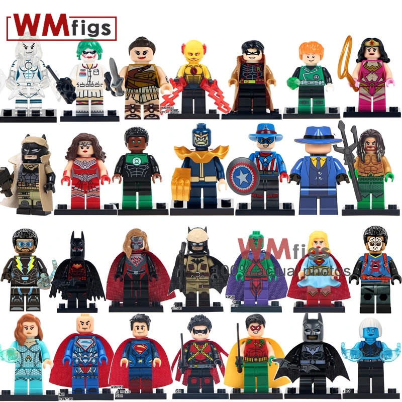 

Legoings dog Legoings Batman Robin Single brinquedo DC Super Heroes Aquaman Mera Action Building Blocks Gift Toys For Childrens