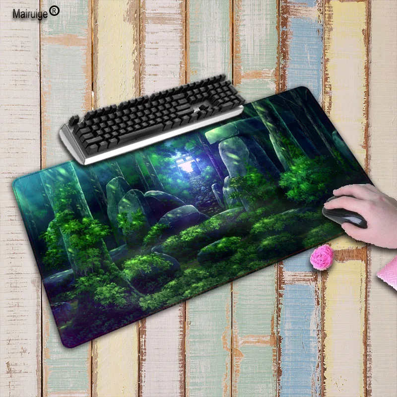 

Mairuige Forest Tree Stone Large Gaming Mouse Pad Lockedge Mouse Mat Keyboard Pad Mousepad For Laptop Computer Notebook Desk Mat