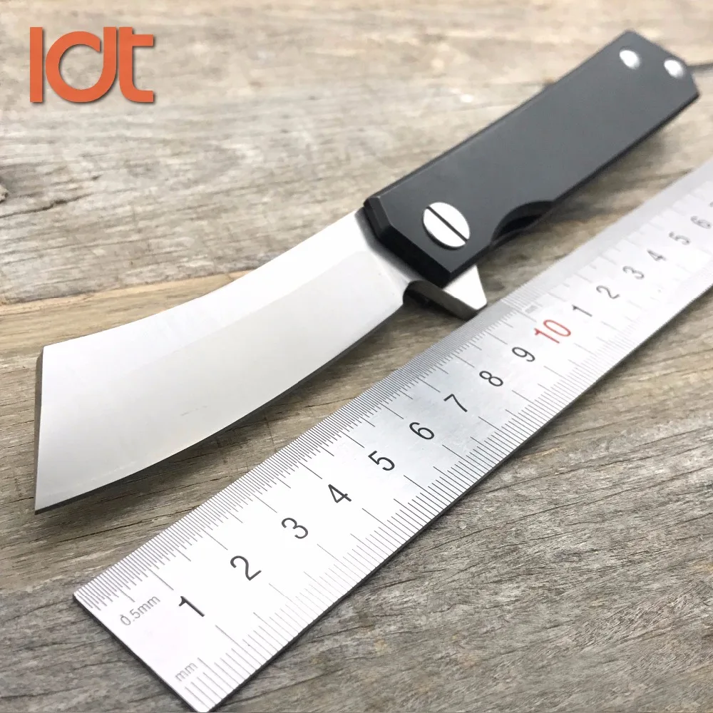 LDT Katana Folding Knife D2 Blade Titanium Handle Camping Hunting