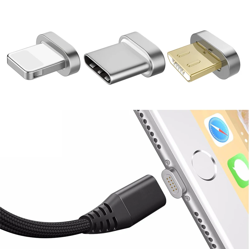 أعلى بيع 1 M كابل USB مغناطيسي ل فون Xs ماكس 8 7 6 نوع C شاحن و مايكرو شاحن لالروبوت الهواتف المحمولة