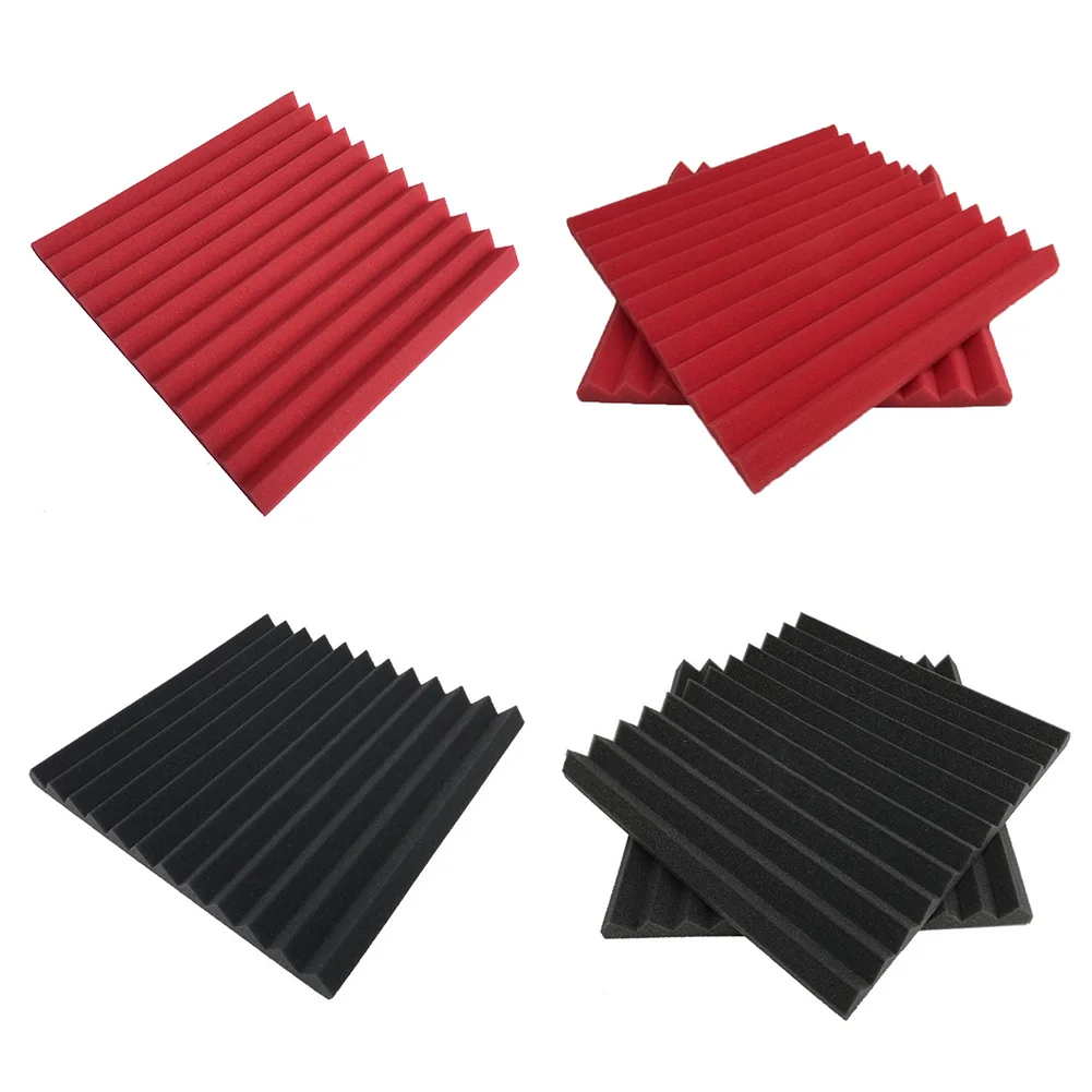 

6pcs Sound-Absorbing Treatment Wedge Tiles Acoustic Sponge Wall Noise Studio Room For KTV Soundproofing Foam Antiflaming
