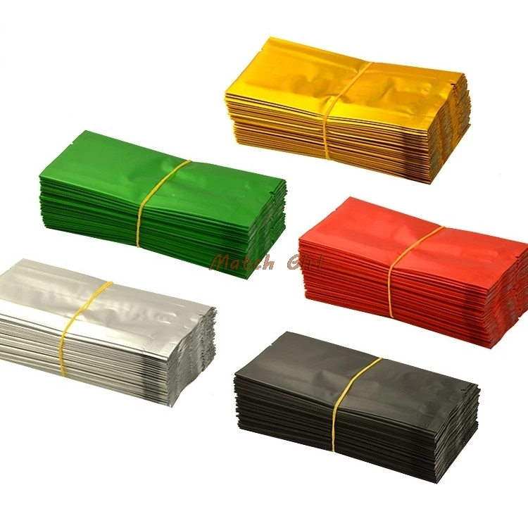 

200pcs/lot-10.5*5*2cm,12*5.5*2cm Colors Aluminium Foil Organ Bag Pollen Tea Storage Seal Pockets Food Vacuum Packaging Bag