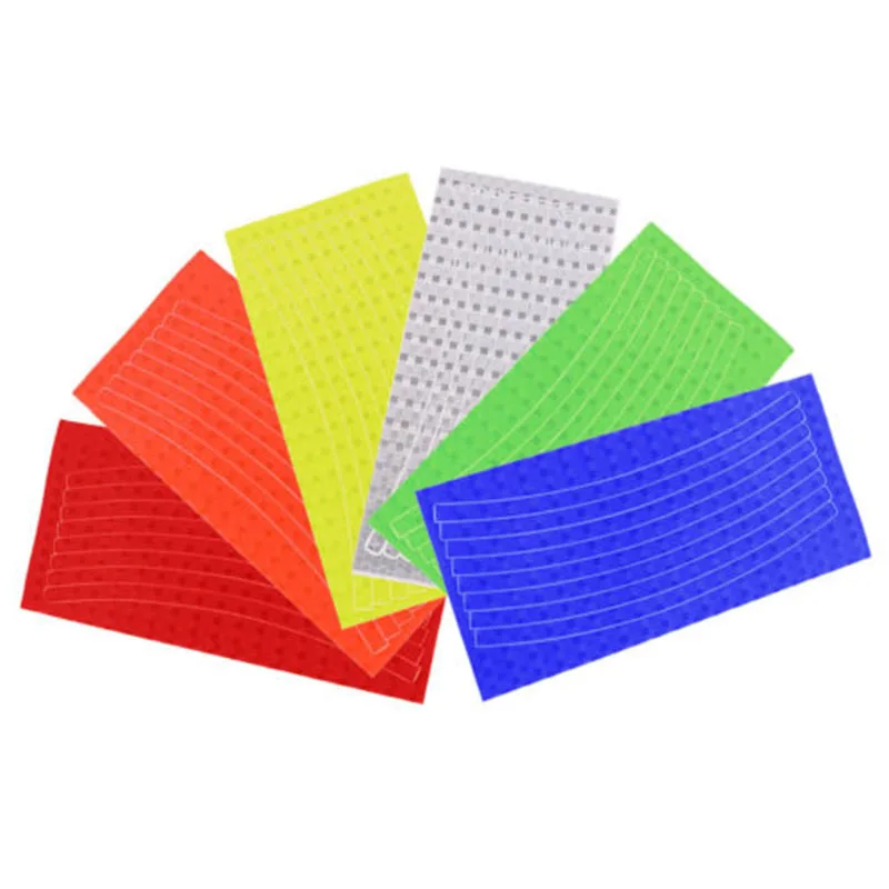 16 Strips Bike Sticker Decals Reflective Stickers Strip Bicycle Motorcycle Reflective Tape Sticker Bicycle Wheel Bike Accessorie