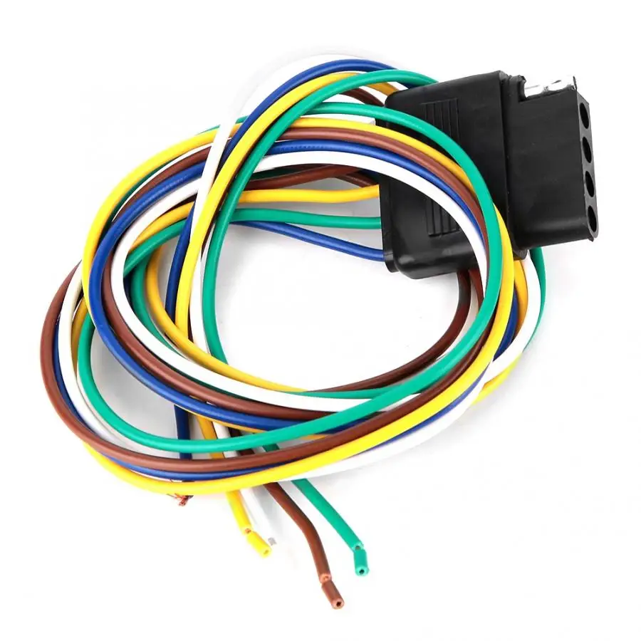 

5-Way Flat Trailer Wire Harness Extension Connector Socket 36 inch accesorios automovil araba aksesuar
