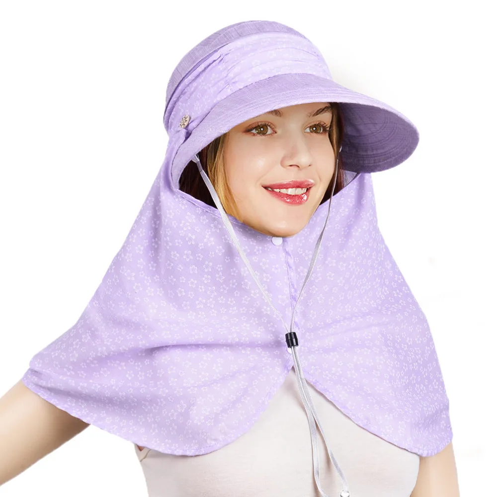 Vbiger Women Sun Hat Summer UV Protection Fishing Hat Super Wide Brim Outdoor Bucket Hat Visor