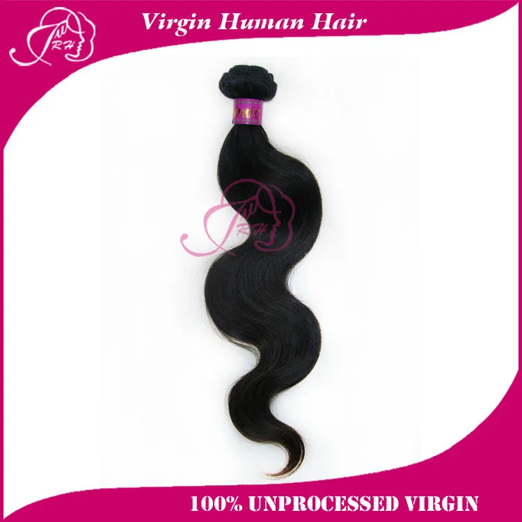 

6A Hair Products TOP Quality 1pcs 12-30inch Peruvian Virgin Hair Body Wave 100%Human Hair weaves Natural Color ,Can Be Dyed