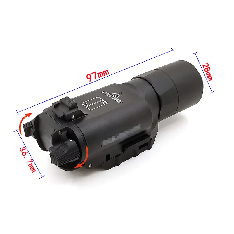 Lanterna para 20mm para Picatinny Hanggun Sotac-gear Tático Pistola Lanterna Led Caça 20 Milímetros Trilhos X300u 9 Luzes de armas