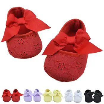 

Babies Shoes For Baby Girl Lovely Casual Cotton Ribbon Bowknot Comfort Soft Bottom Flower Prewalker zapatos bebe recien nacido