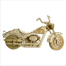 Thunderbolt Harley-цветная коробка 3D деревянная модель трехмерный зигзаг головоломка лазерная резка обработка DIY руководство