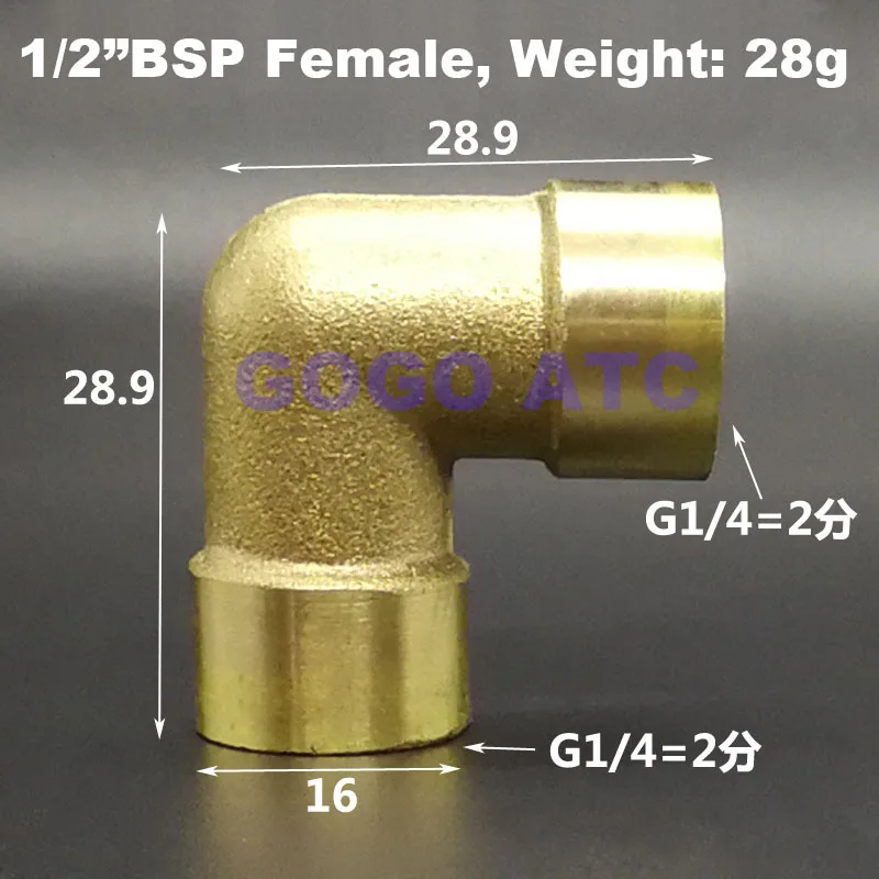10 шт. в партии латунные медные водопроводные фитинги локоть L тип 1/8 1/4 3/8 резьба Женский Мужской соединитель 90 градусов водные соединения