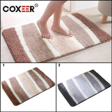 Coxeer простой Гостиная Ковры смесь Пряжа нескользящей мягкой Ковры S абсорбент узоров Ванная комната Ковры 40x60 см для дома Кухня