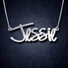 Wholesale 925 Silver Fun Name Necklace Handmade Personalized Jewelry Nameplate Pendent Mother Christmas Gift