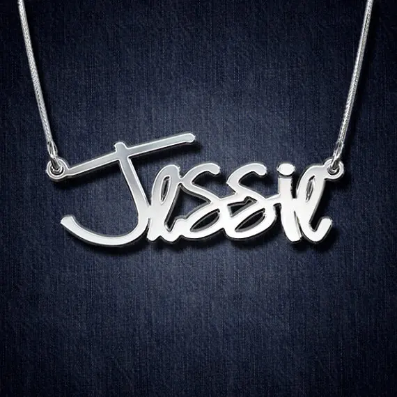 Wholesale 925 Silver Fun Name font b Necklace b font Handmade Personalized font b Jewelry b