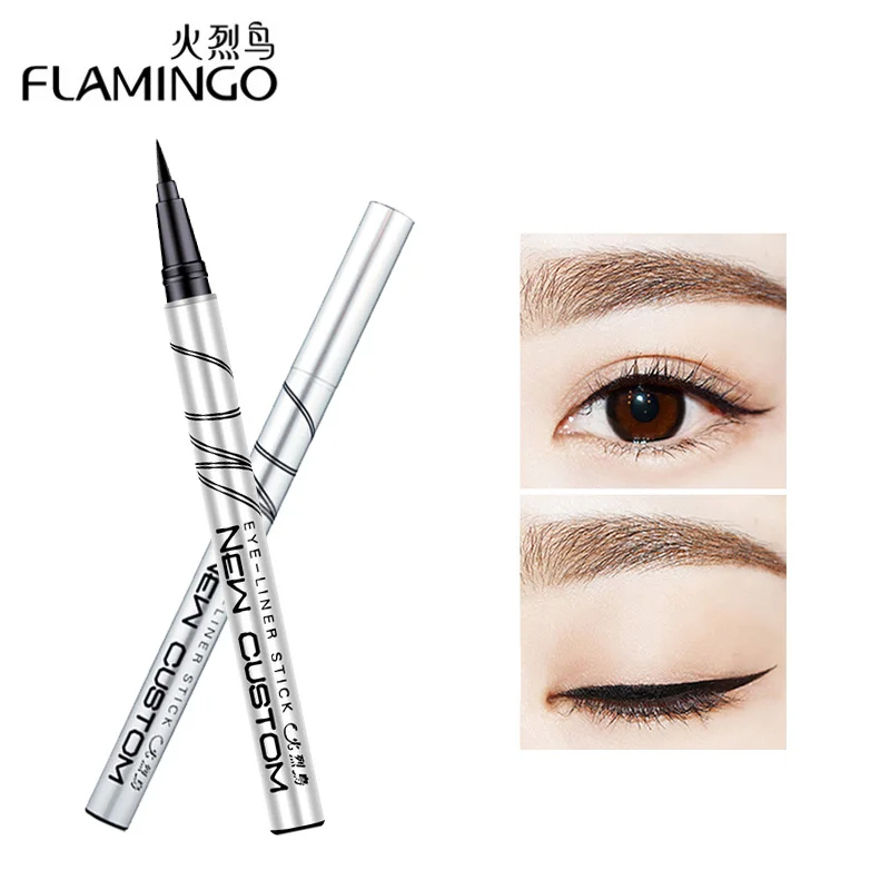 

Flamingo Brand Black Waterproof Eyeliner Cosmetic Long-lasting Glitter Liquid Eye Liner Pencil 7002