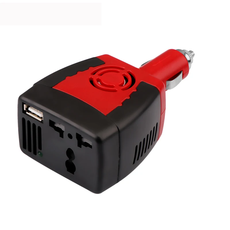 Auto convert. Автомобильный преобразователь напряжения 150w. автомобильный инвертор 75 12/220v с usb портативный. инвертор для авто с прикуривателем. car power converter.