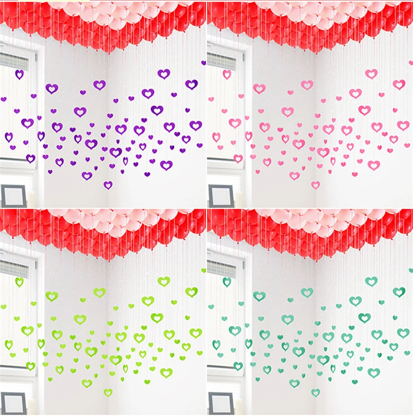 100 шт блестящее сердце картон карты шары в виде сердца подвеска на ленте свадебные шары для украшения вечерние принадлежности