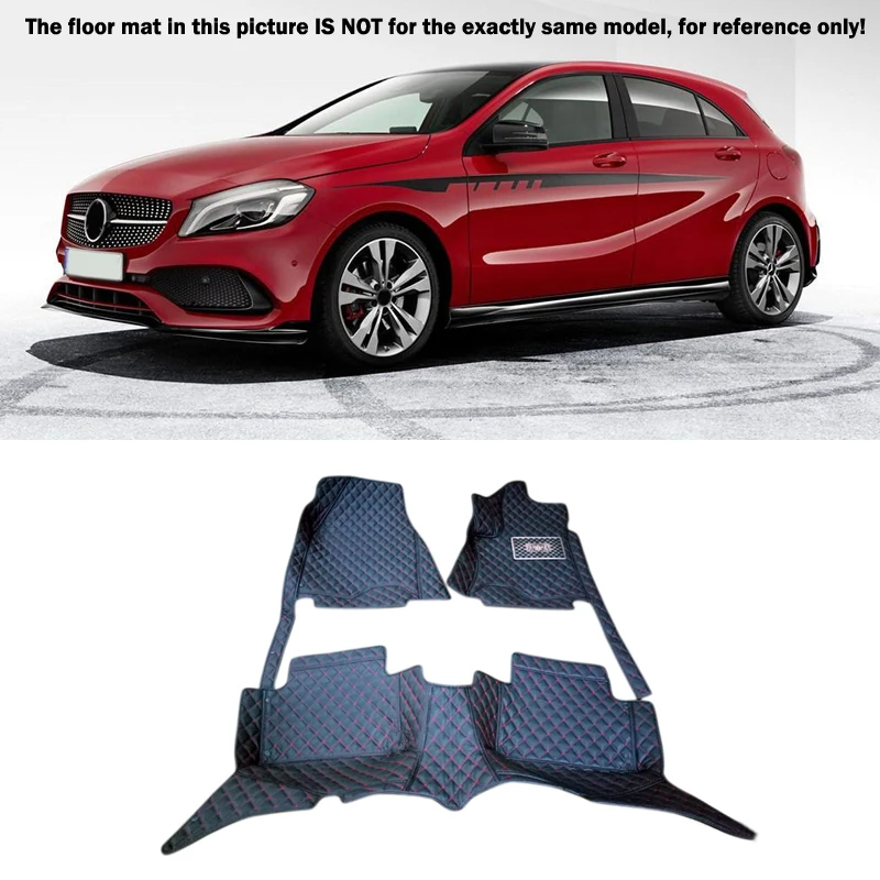 Для Mercedes-Benz A Class W176 2012-, аксессуары для интерьера, кожаные передние и задние ковры, покрытие, автомобильный коврик для ног, коврик для пола, 1 комплект