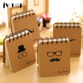 

1 pcs JWHCJ Mr Beard portable mini motebook diary notepad stationery paper memo pad papelaria school office supplies kids gift