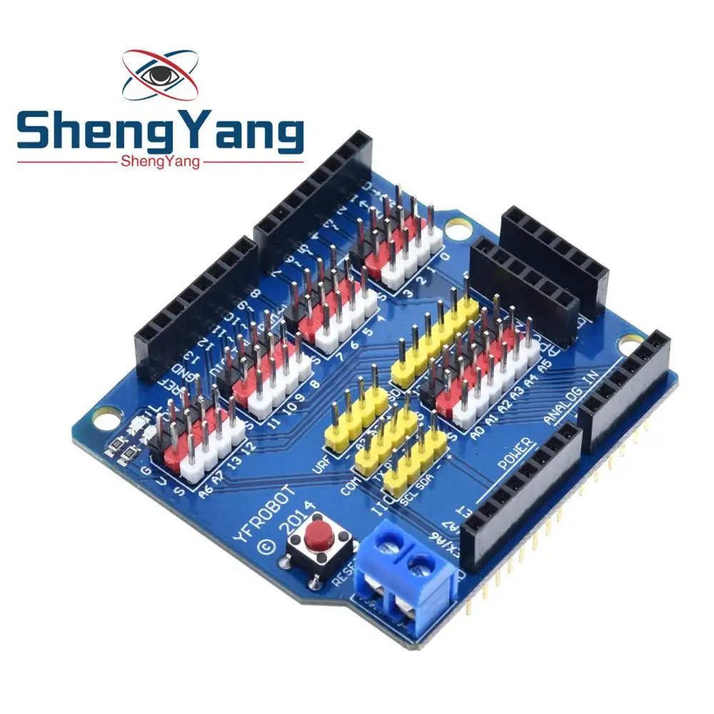 

1pcs ShengYang Sensor Shield Expansion Board Shield UNO R3 V5.0 Electric Module New for arduino uno r3