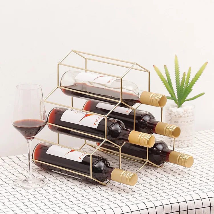 Креативный геометрический винный стеллаж, металлический простой бытовой винный стеллаж для винограда, для ресторана, гостиной, бара, винного шкафа, витрина для вина