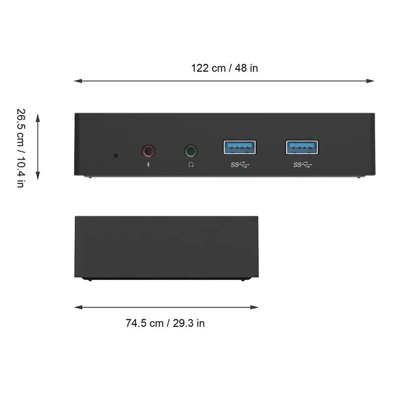 Алюминиевая многофункциональная док-станция, type-C к HDMI/RJ45/USB3.0-A* 6/аудио/микрофон универсальный, SDB1