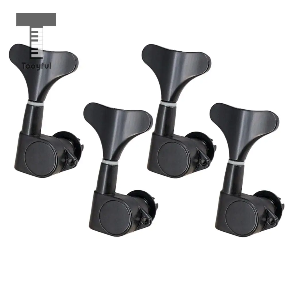 Tooyful Electric Bass String Tuning Peg Tuner Sealed Fish Tail Button for 4/5/6 String Bass