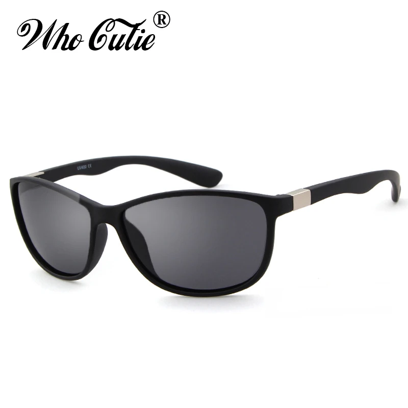 

WHO CUTIE 2018 Cool Men Polarized Sunglasses Retro Vintage Square Frame Sport Driving Sun Glasses BLACK Shades Male oculos OM346