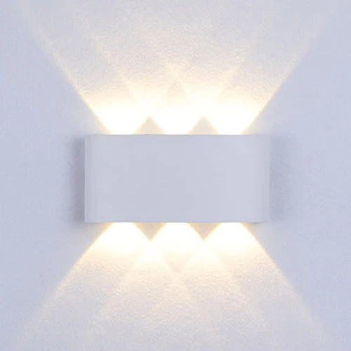 18W White wall lamp QLTEG светодиодный настенный светильник Современный Бра 6 Вт 12 Вт 18 Вт светодиодный настенный светильник водонепроницаемый лестничный светильник для спальни Внутреннее освещение для улицы - Цвет абажура: 18W White wall lamp