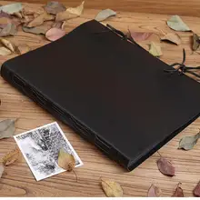 A3 большой емкости из натуральной кожи винтажный фотоальбом ручной работы для хранения фотографий DIY Sticky Photo Book подарок