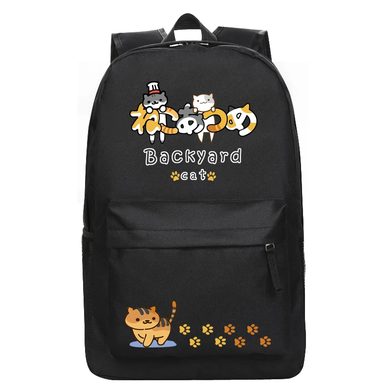 Новое поступление милый школьный рюкзак с кошкой Game Neko atsum сумка через плечо для