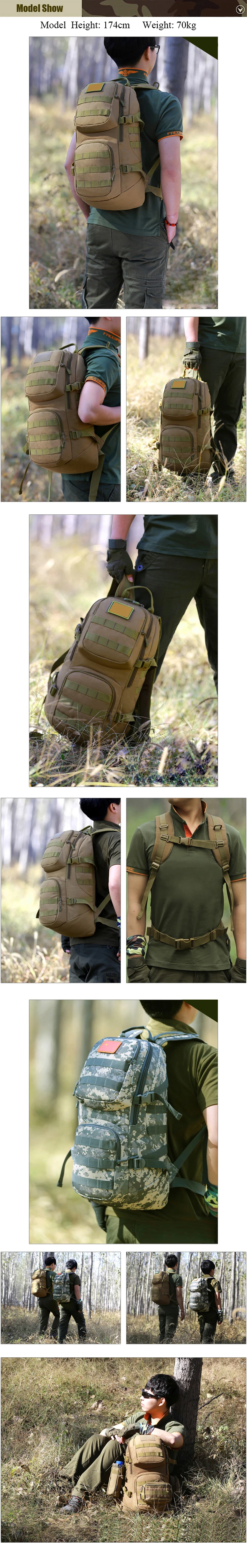 Hot 35L Molle High capacity Waterproof Nylon Tactical Backpack Assault Military Rucksacks Backpack Camping Hunting Sports Bag