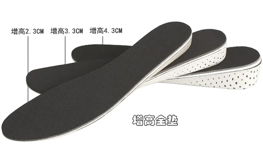 Половина и полный стелька повысить пятки вставки спортивная обувь Pad Подушка Увеличение Высоты Стельки ортопедические стельки для обуви Z0004