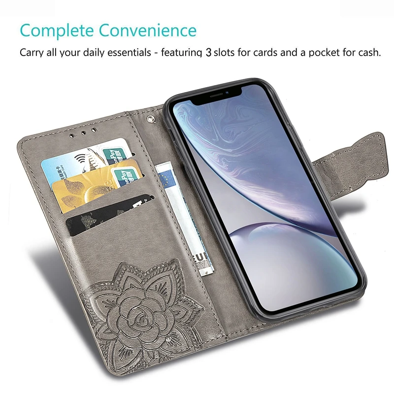 Чехол Кошелек с бабочкой для iPhone 11 Pro Max 6 6s 7 Plus XS X XR роскошные чехлы из