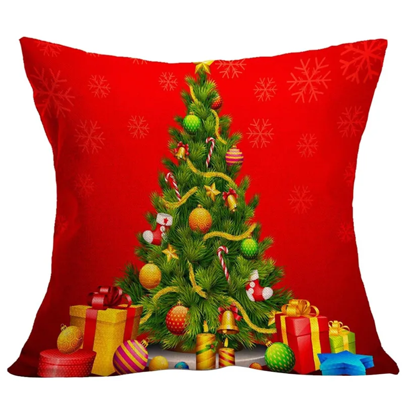 

Merry Christmas Car Sofa Pillow Pillowcase Square Decorative Throw Pillow Case Sofa Pillow Cover