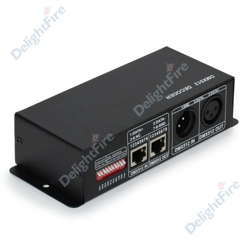 2 шт. DC12V 24 В 24A светодиодный DMX512 контроллер декодер DMX для SMD 3528 5050 5730 RGB Светодиодные ленты жесткой модуль