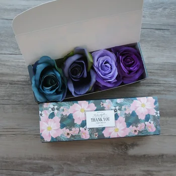 

21.5*7*5cm 10pcs flower in night thank you Paper Box cookie Macaron Chocolate Christmas Birthday Party DIY Gifts Packaging