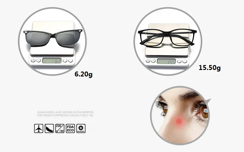 Ширина-133 очки магнитный зажим TR очки против близорукости в оправе с зажимом на трех поляризованных солнцезащитных очках очки комбинация 3D