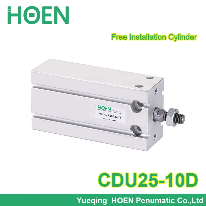 

Free Mounting Cylinder CDU25-10 CU CDU type 25 mm bore 10 mm stroke single rod double action air pneumatic cylinder cdu25-10d