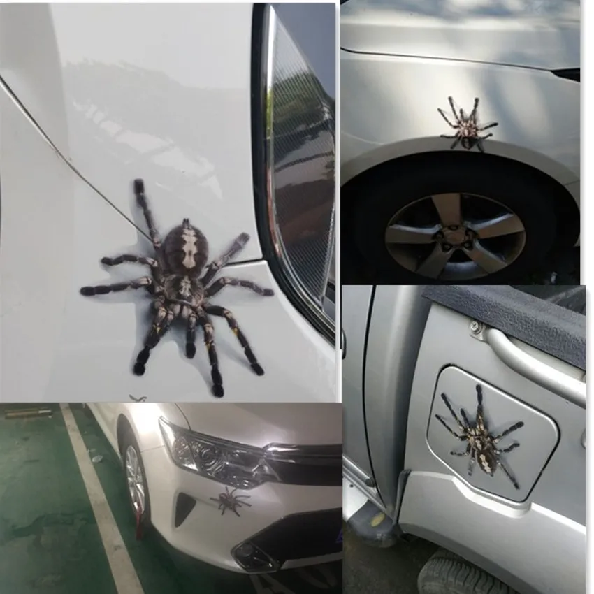 

3D Car Sticker spider Bumper Retrofit Stickers for mitsubishi pajero mazda cx-5 mazda 3 2010 ford focus suzuki vitara alto