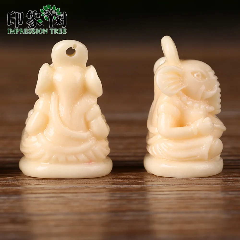 

10pcs Resin Ganapati Bead 23x15mm Smooth Elephant God Pendant 3D Ganapati Charms Fit For Necklace Handmade Jewelry Making 2704