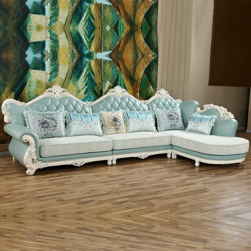 Европейский стиль роскошный диван комплект гостиной мебель Китай - Цвет: 1