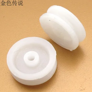 

F17653 JMT 10Pcs 2*13mm Plastic Pulley Wheel 1.9mm Hole for 2mm Motor Shaft Model Pulley Toy Accessory for DIY Car