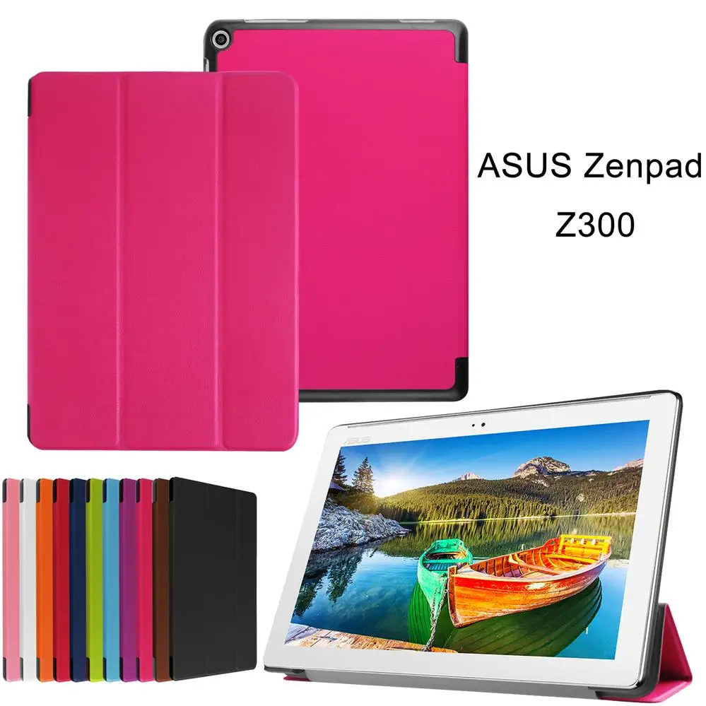 

Case Cover For ASUS ZenPad 10 Z300C Z300CL Ultra Slim Tablet magnetic flip folio stand smart Case+ Tempered Glass + Stylus Pen